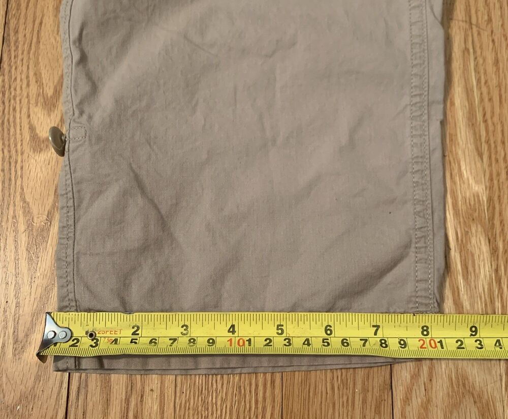 Eddie Bauer Capri Cargo Pants Womens 8P Petite Beige Outdoor Hiking 34x20.5 - Picture 5 of 12